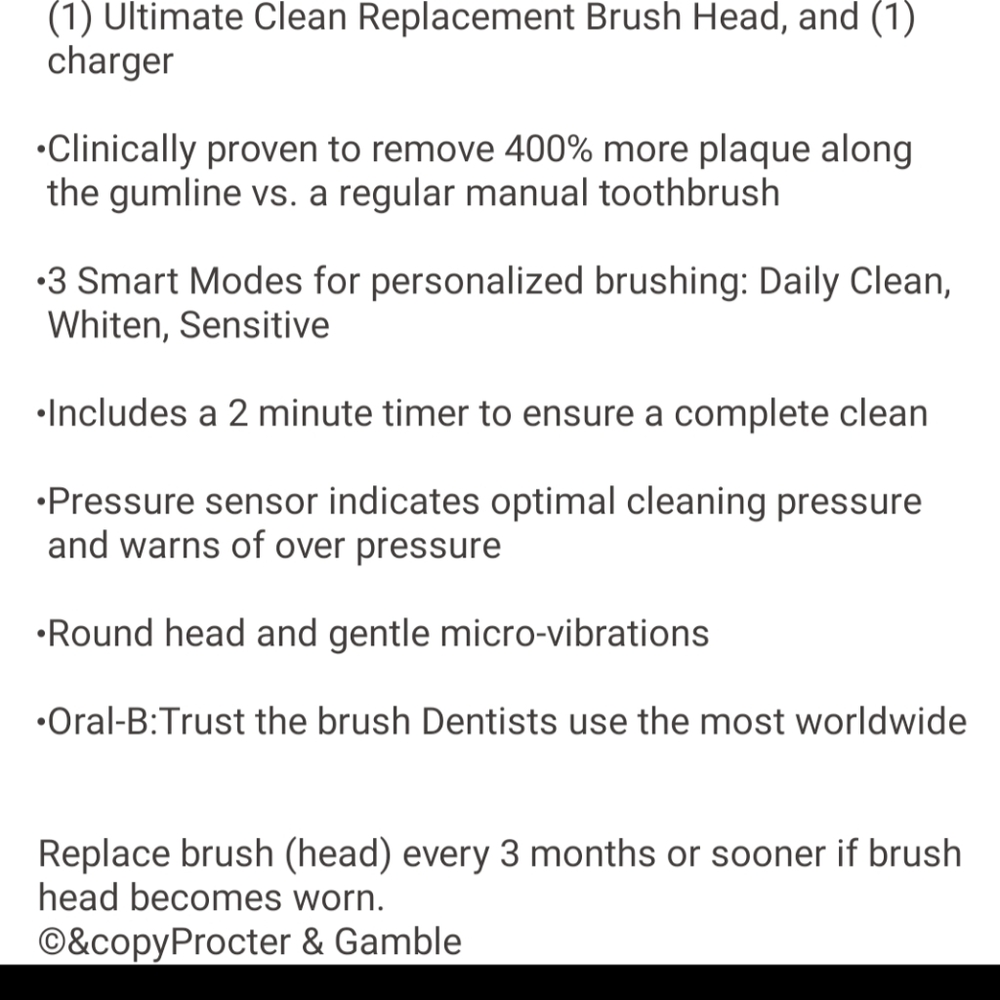 Oral-B iO series 3 rechargeable toothbrush - Picture 3 of 3